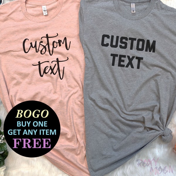 Custom T-Shirt, Customized Apparel Personalized Shirt, Custom Made Tee, Made To Order Unisex Tee, Tee Shirt