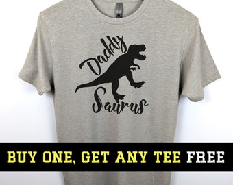 Daddy Saurus T-Shirt, Dad Shirt, Funny Gift For Husband Fathers Day Gift, Unisex Mens Tee, Tee Shirt