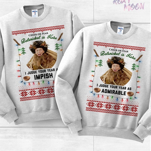 SALE TODAY: Admirable Or Impish Ugly Christmas Sweater, The Office Ugly Xmas Sweatshirt, Unisex Sweater Party, Christmas Party T-Shirt,