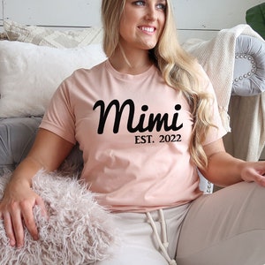 Custom Mimi Est T-Shirt, Gift For Mimi, Mothers Day Gift, Mom Shirt, Unisex Ladies Tee, Tee Shirt