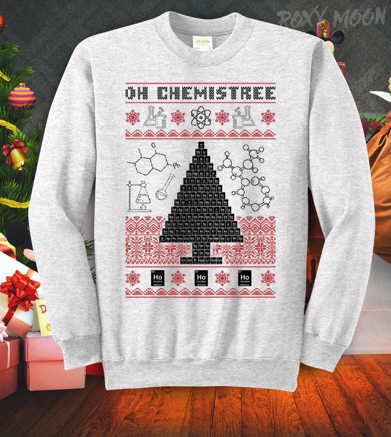 SALE TODAY: Oh Chemistree Ugly Christmas Sweater, Funny Xmas Sweatshirt, Unisex Sweater Party, Christmas Party T-Shirt, Longsleeve image 1