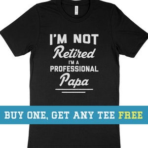 I'm Not Retired. I'm A Professional Papa Shirt, Funny Gift For Husband Fathers Day Gift, Unisex Mens Tee, Tee Shirt