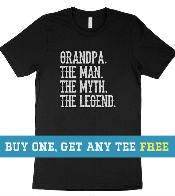 Grandpa, the Man, Myth, Legend T-shirt, Gramps Shirt, Funny Gift
