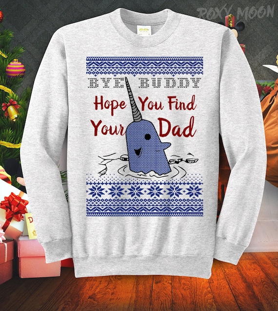 SALE TODAY: Bye Buddy Narwhal Ugly Christmas Sweater, Funny Xmas