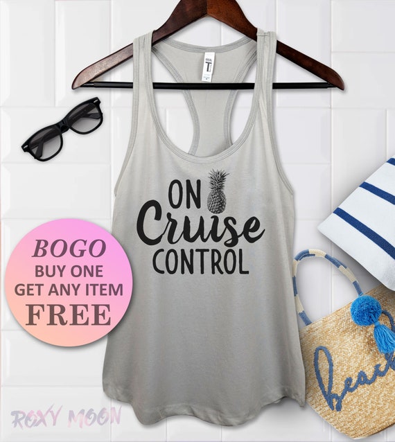 On Cruise Control Tank Top, Cute Beach Vacation Gift Tank, Funny
