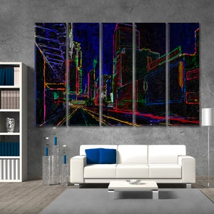New York City Art Canvas Print, NY Skyline Wall Decor, America Global City Art, US Skyscraper Wall Panels, Manhattan NY Large Wall Art Decor