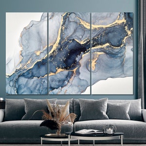 Decoração de parede de mármore com design moderno, impressão em tela abstrata de luxo, impressão de arte extragrande, tapeçarias de parede de mármore, decoração de parede delicada