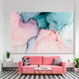 Abstract Marble Trendy Wall Decor, Interior Wall Art, Marble Creative Wall Panels, Colorful Modern Art Design, Abstract Canvas Artwork Print