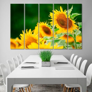 Sunflower Field Bright Yellow Flowers Wall Decor Beautiful - Etsy
