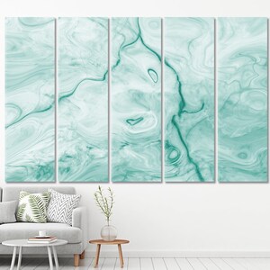Marmor Tinte Kunst Leinwand Druck, Grüner Marmor Kunstwerk, Abstrakte Kunst, Zeitgenössische Wanddekoration, Abstrakte Marmor Moderne Kunst Großes Wanddekor