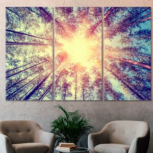 Forest Wall Art, Tree Home Decor, Beautiful Trees Canvas Print, Misty Forest Art, Scenery Trees Wall Art, Magic Trees Art, Nature Wall Art