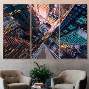 Impresión moderna en lienzo de Nueva York, arte mural de Manhattan, lienzo de Nueva York, decoración de pared de la Quinta Avenida, decoración moderna del hogar de EE. UU., lienzo de paisaje urbano