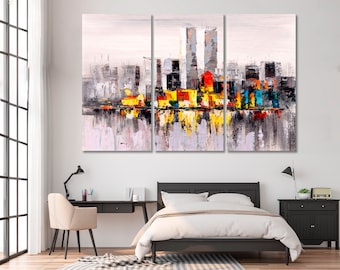 View Of New York |  New York City Canvas Print, NY Skyline Large Wall Décor For Home, American City Art Decor, US Skyscraper Wall Panels