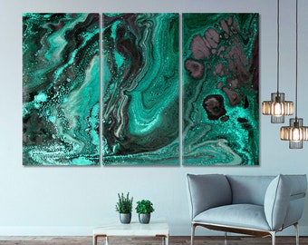 Large Marble Art, Turquoise Marble Canvas Print, Beautiful Abstract Wall Art, Modern Wall Décor, Canvas Art, Large Trendy Canvas Print