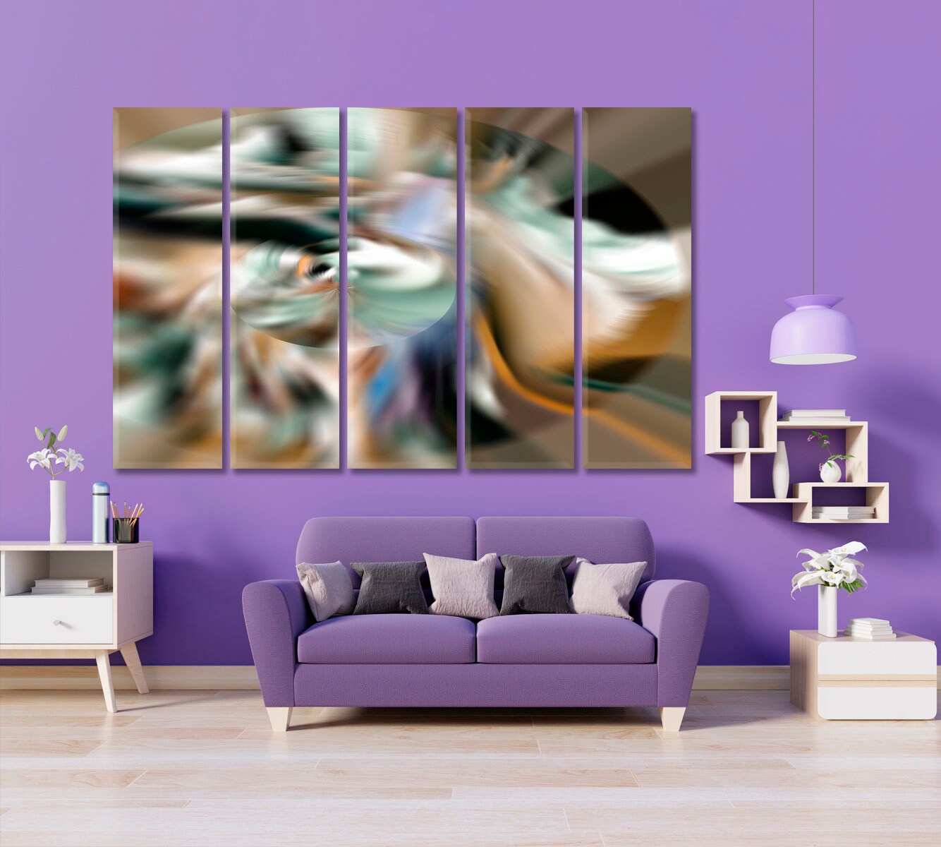 Blur Blurring Pattern Canvas Print Art Abstract Chaotic Etsy UK