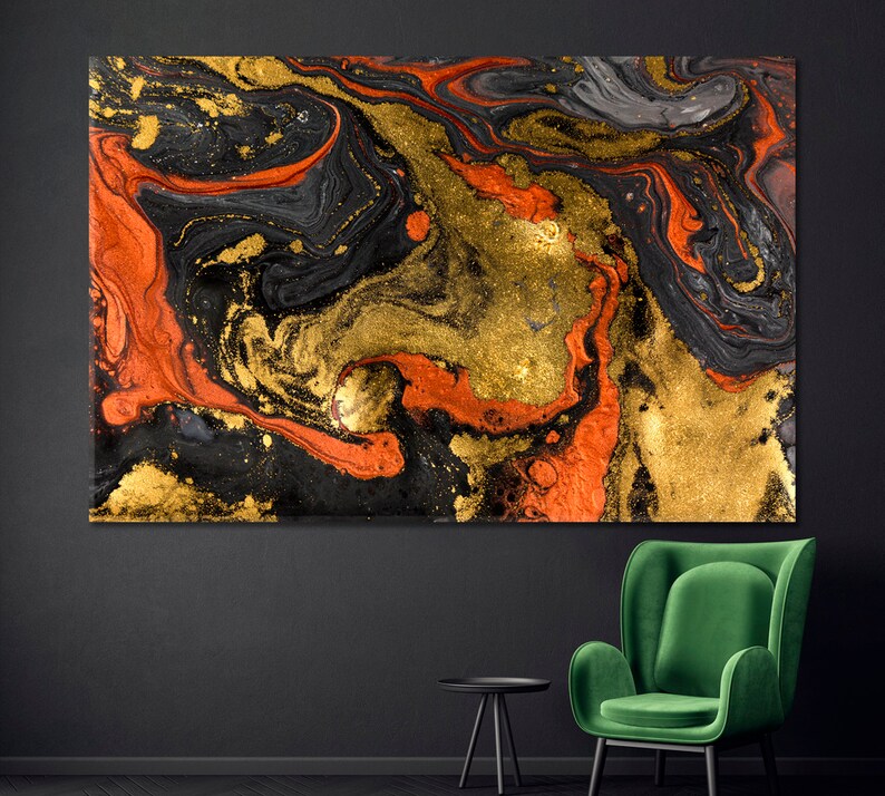 Cosmos Marble Canvas Art Print Abstract Marble Large Wall Etsy