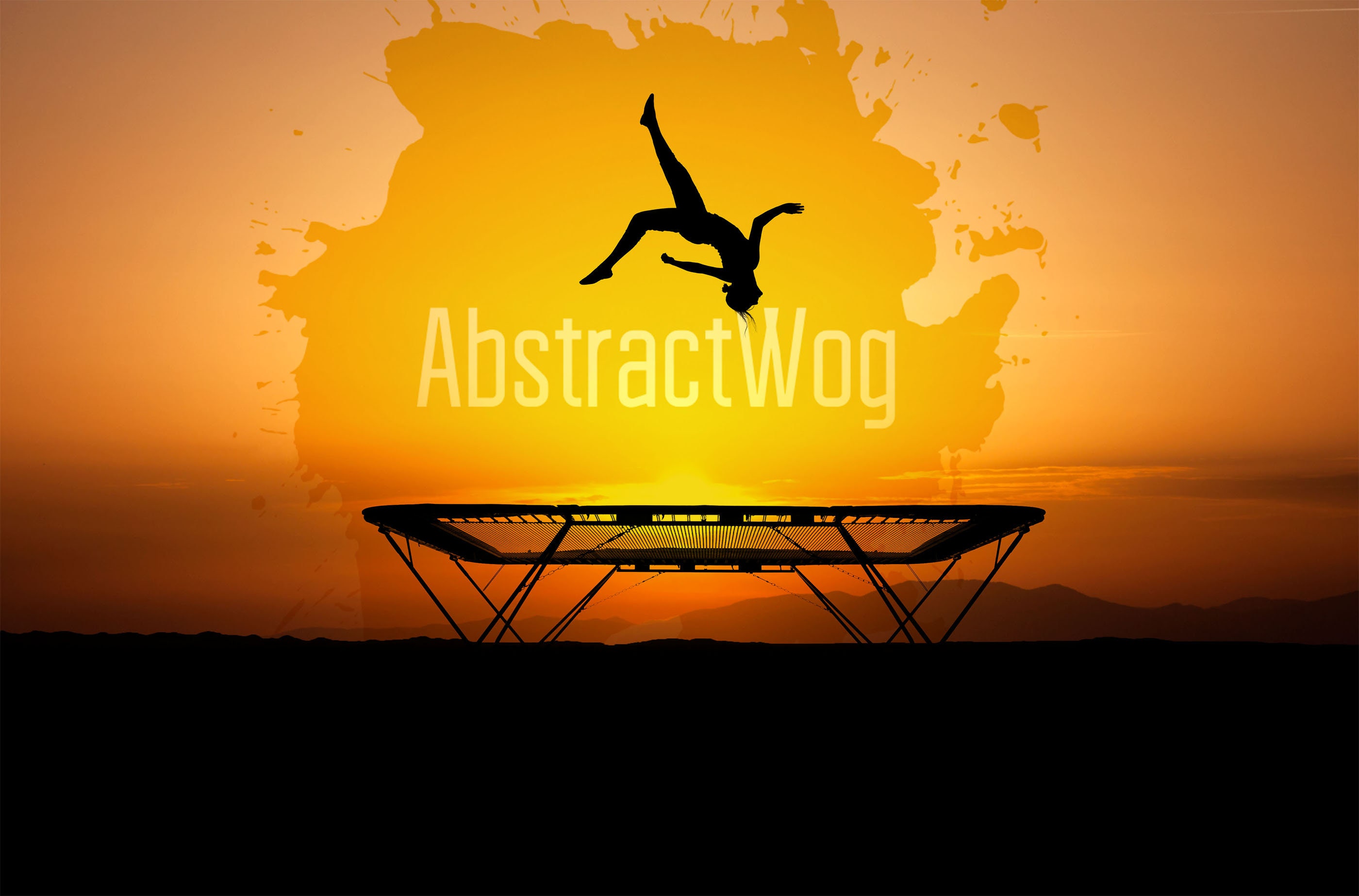 Jumping Trampoline Wall Decor, Extreme Canvas Print, Gymnast Wall