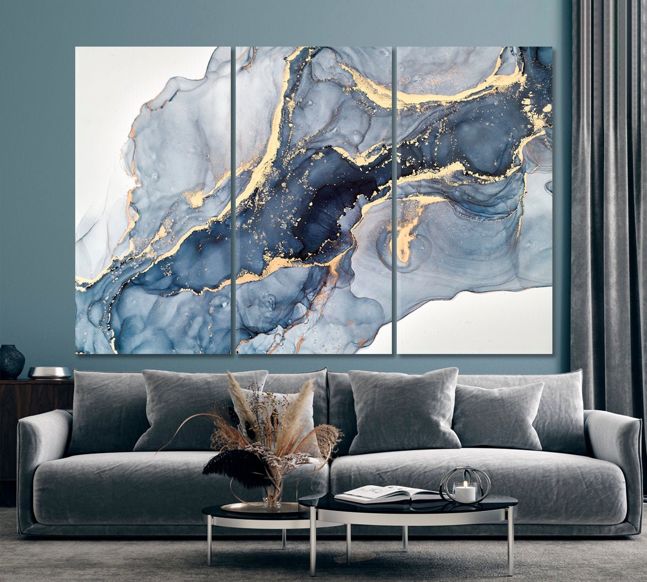 Trendy Design Marble Wall Décor Luxury Abstract Canvas | Etsy