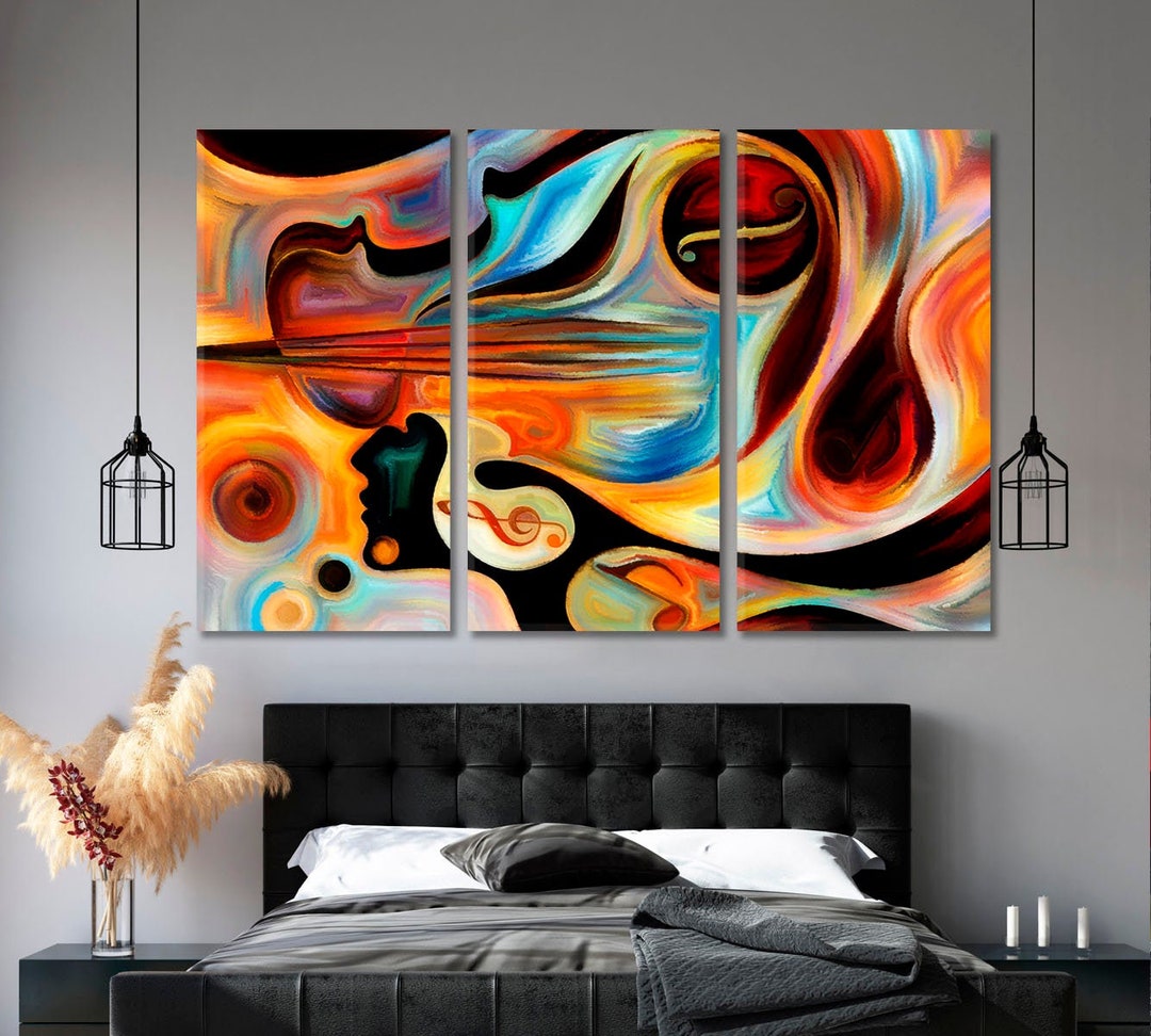 Inner Melody Wall Art | Vivid Artistic Abstraction Artwork on