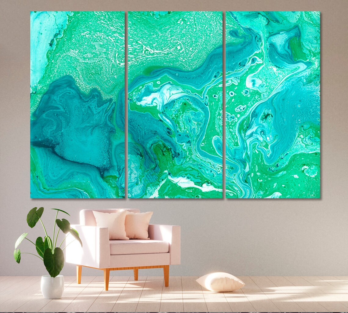 Marble Abstract Art Abstract Wall Art Blue Abstract Home Etsy