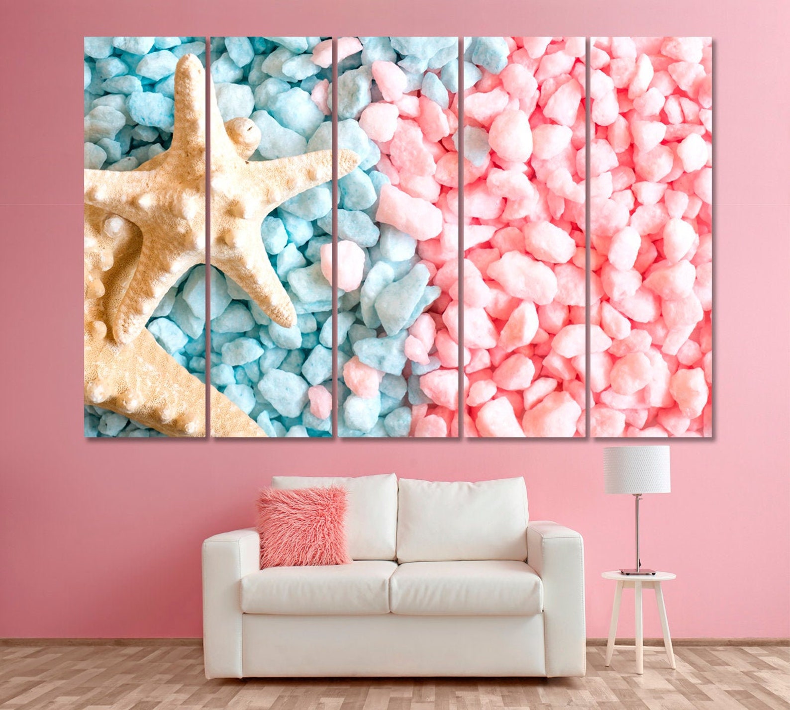 Starfish Large Wall Decor Starfish Canvas Art Sea Concept Etsy