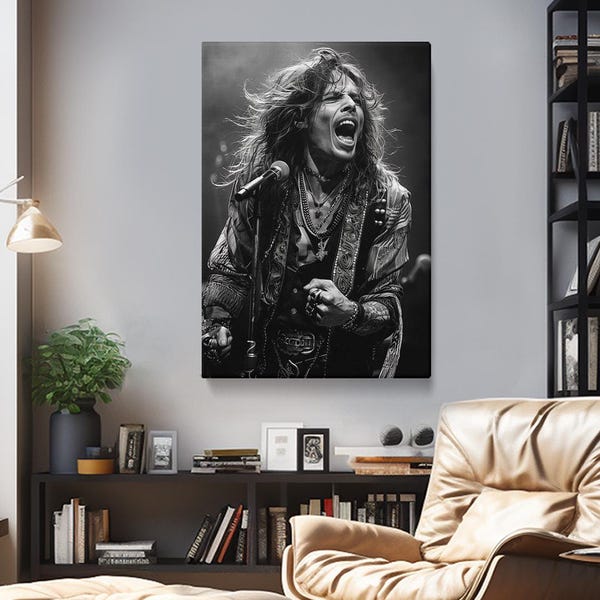 Rock Music Canvas Print, Rock Music Wall Art, Music Art Print, Singer Artwork, Rock Singer Modern Art, People Prints, Rockstar Art Picture