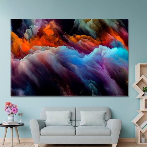Surrealism Abstract Vibrant Flow Artwork Misty Clouds - Etsy