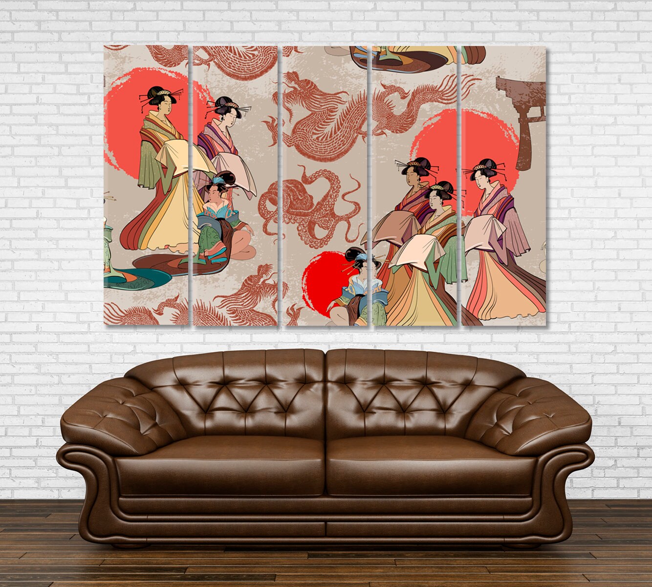 Traditional Japanese Style Art Print Chinese Culture Wall Etsy