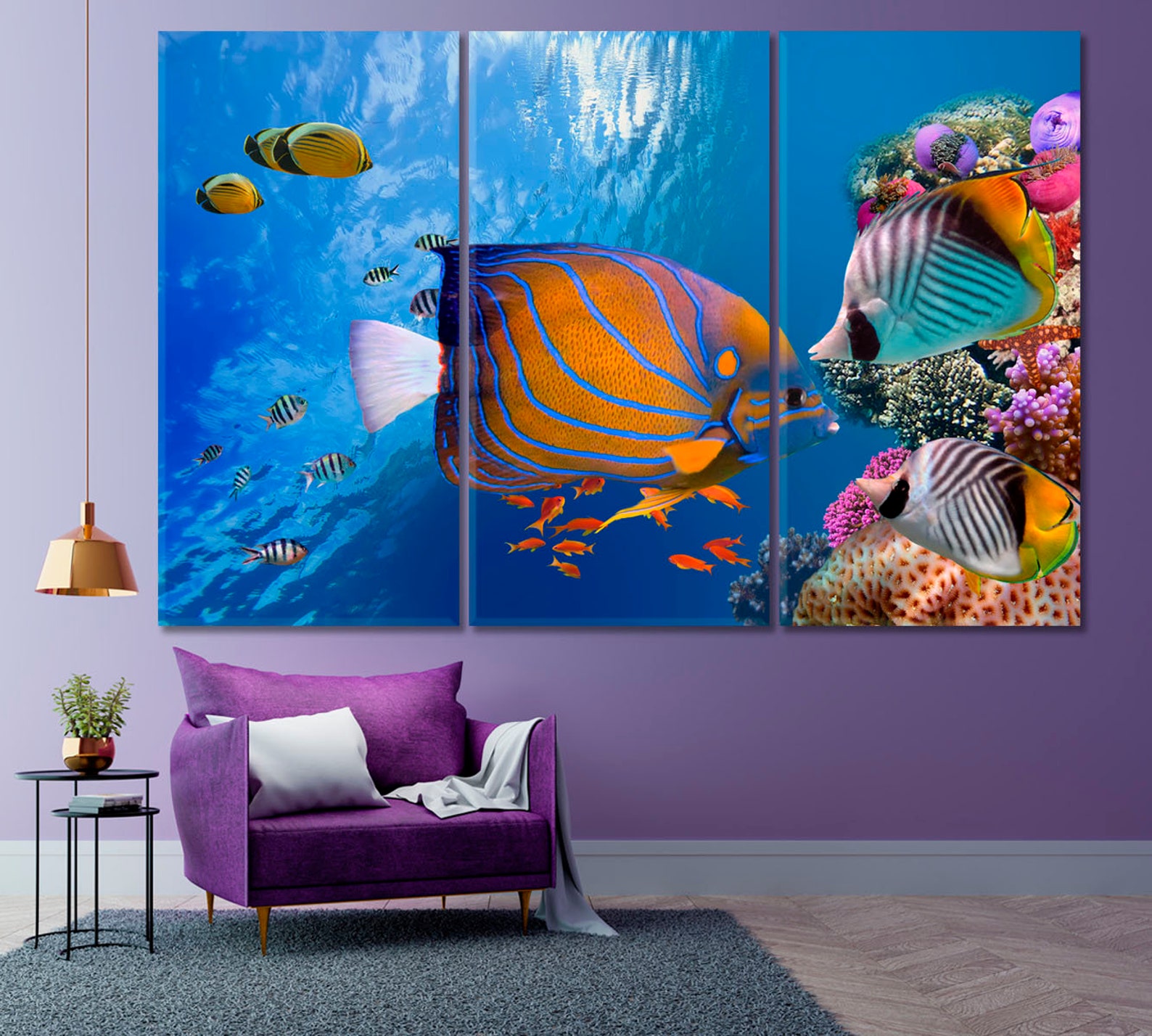Atoll Red Sea Wall Art Fish Wall Art Tropical Fish Multi | Etsy