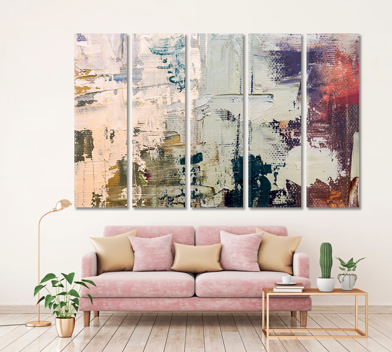 Abstract Grunge Artwork on Canvas Print Large Wall Décor Etsy UK
