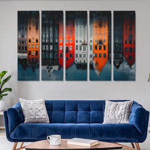 Amsterdam Wall Art Prints, Amsterdam Canal Canvas Print, Amsterdam Cityscape Art Wall Decor, Bedroom Canvas, Amsterdam Canal Art Decor