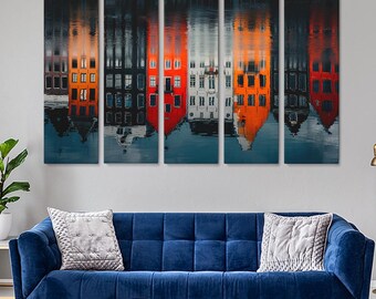 Amsterdam Wall Art Prints, Amsterdam Canal Canvas Print, Amsterdam Cityscape Art Wall Decor, Bedroom Canvas, Amsterdam Canal Art Decor