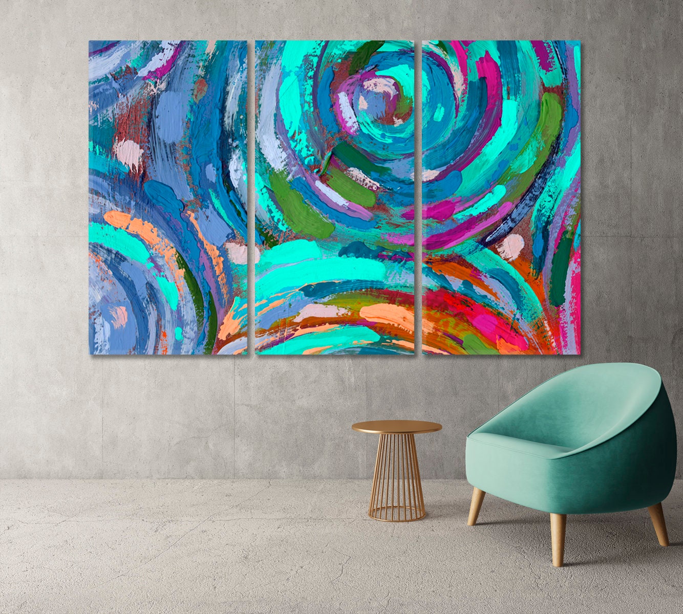 Abstract Creative Bright Painting Canvas Print Multicolor Etsy UK