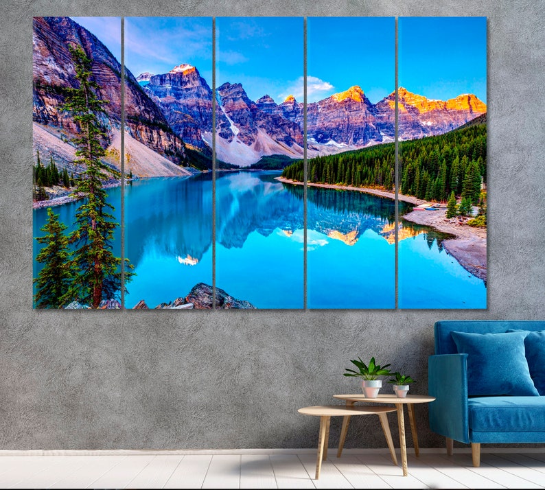 Banff National Park Wall Art Decor Moraine Lake Modern Art - Etsy