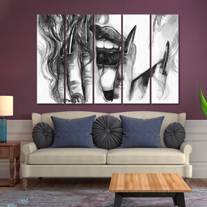 Black and White Beautiful Woman Wall Artwork Print