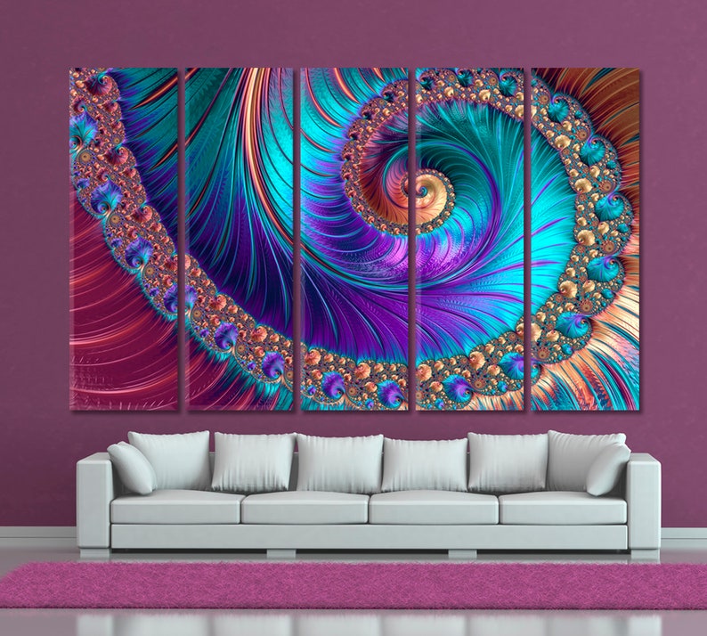 Fractal Pattern Modern Abstract Canvas Print Wall Décor - Etsy