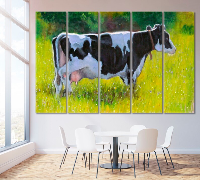 Ranch Cow Wall Decor Cow Canvas Print Farm Animal Art Etsy