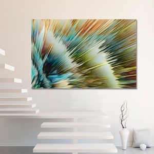 Abstract Contemporary Wall Art, Large Wall Décor For Home Canvas Print, Trendy Wall Panels, Vivid Ice Wall Art, Warm Colors Wall Decor Art