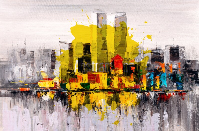 NY Skyline Large Wall D\u00e9cor For Home View Of New York American City Art Decor US Skyscraper Wall Panels New York City Canvas Print