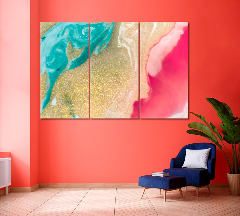 Abstract Colorful Wall Art Abstract Wall Decor Marble Home Etsy