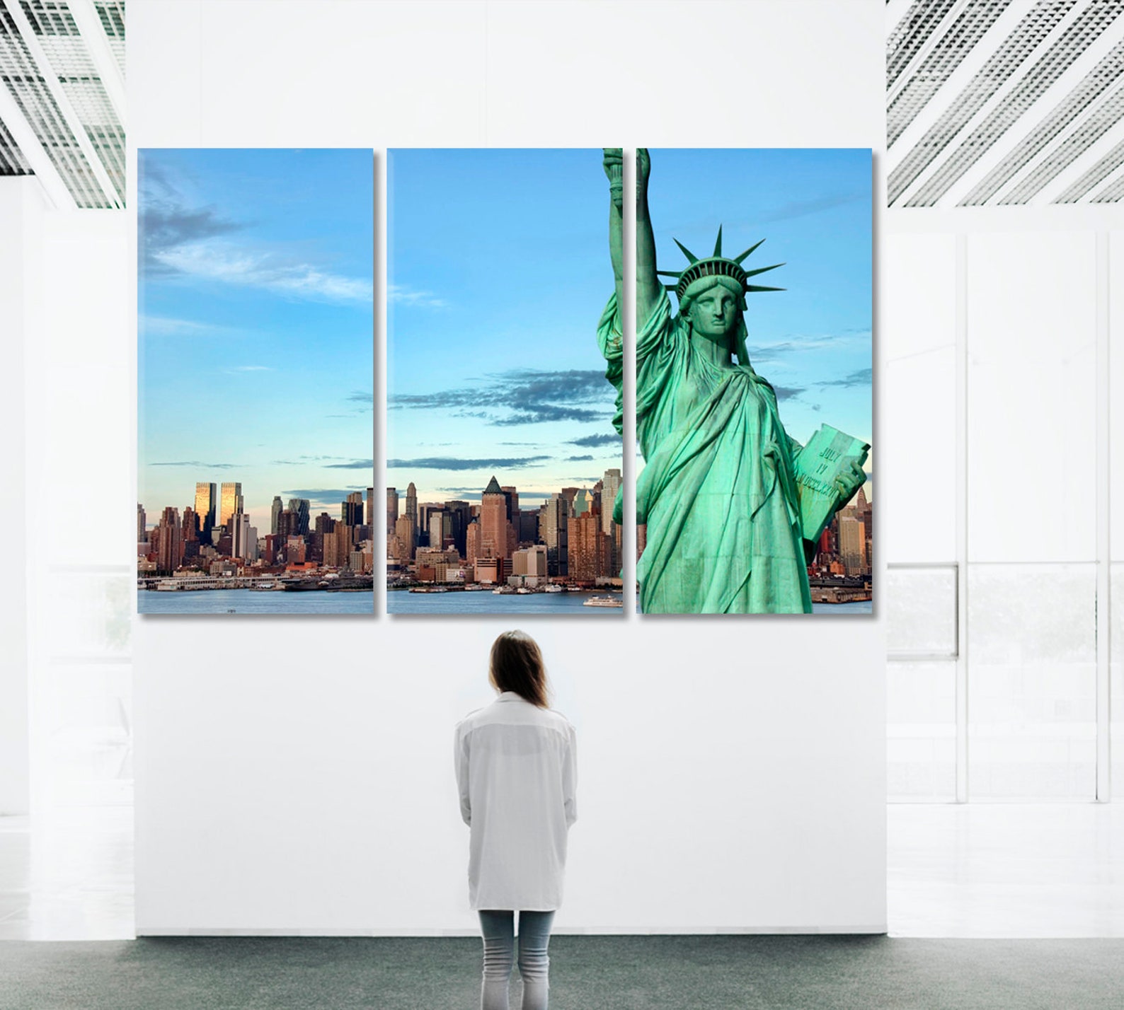 Statue of Liberty Wall Decor New York Modern Art Manhattan Etsy