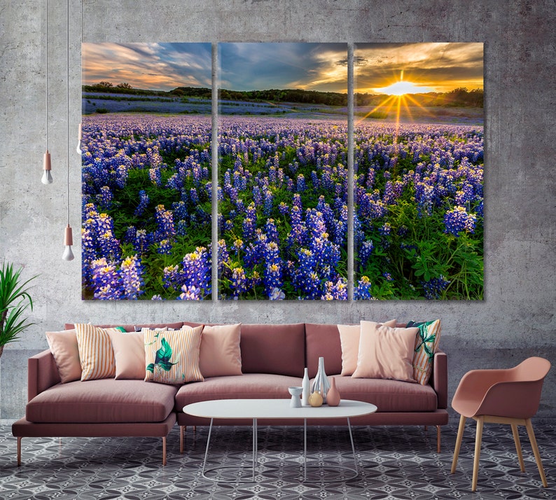 Texas Field Wall Decor Texas Hill Etsy