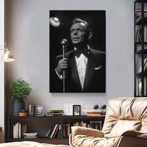 Jazz Canvas Art, Black and White Jazz Singer Canvas Print, Vintage Music Wall Art, Jazz Artwork, Music Home Decor, Vintage Art Decor