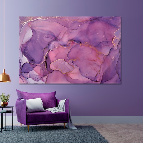 Abstract Marble Canvas Print Modern Wall Art Print Etsy
