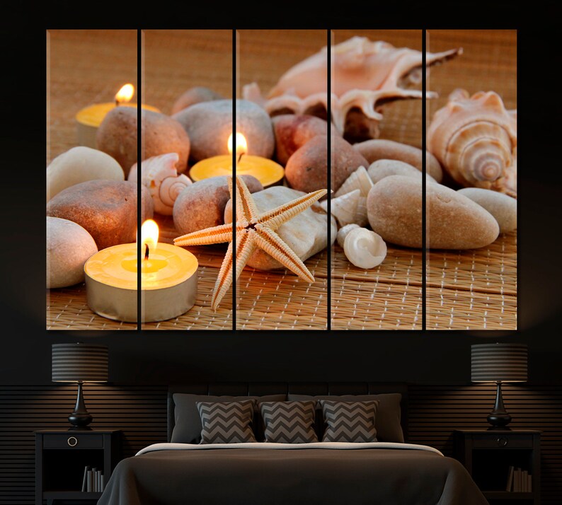 Large Wall Art Spa Set Wall Decor Multi Panels Canvas Set Etsy