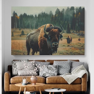 Bison Canvas Print, Bison Wall Art, Bison Canvas, Bison Print, Bison Art Print, Bison Canvas Art, Bison Wall Decor, Bison Wall Hangings