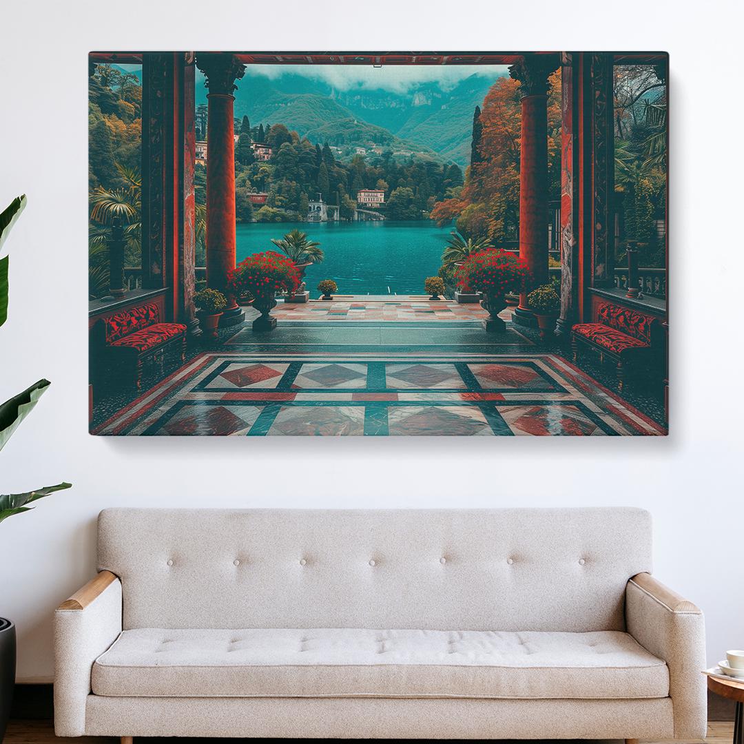 Lake Como Wall Art, Lake Como Canvas Print, Italian Villa Wall Art ...