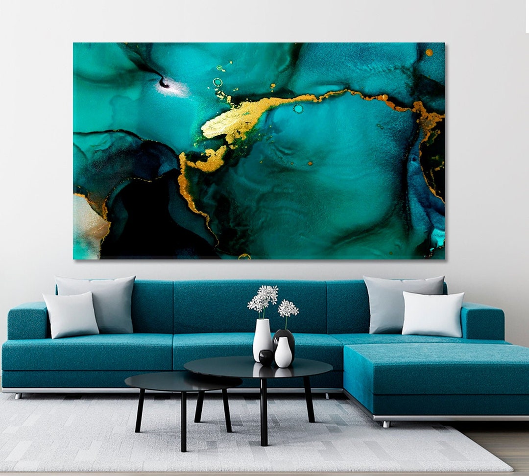 Luxury Marble Fluid Art Canvas Print Wall Décor Contemporary - Etsy