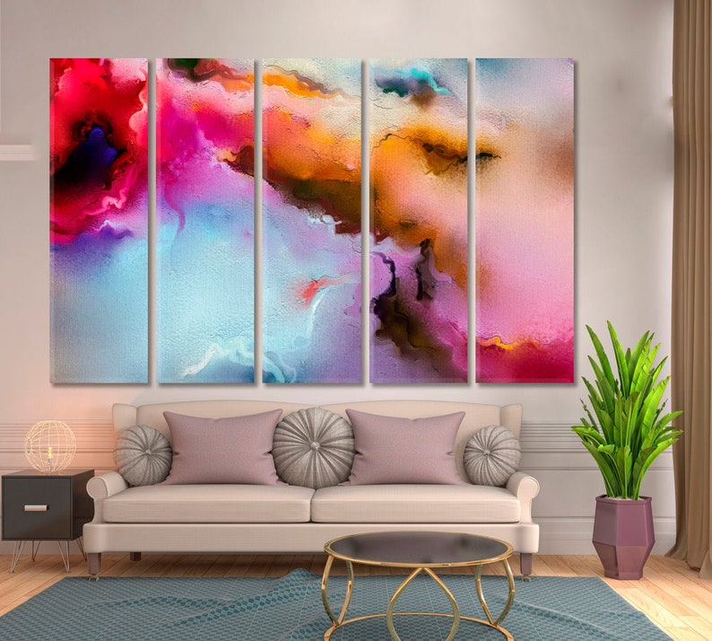 Motion Original Hand Made Painting on Canvas Print Yellow Etsy