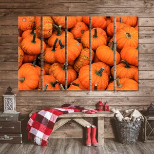 Halloween Mandarin Orange Pumpkins Wall Art Halloween Wall - Etsy